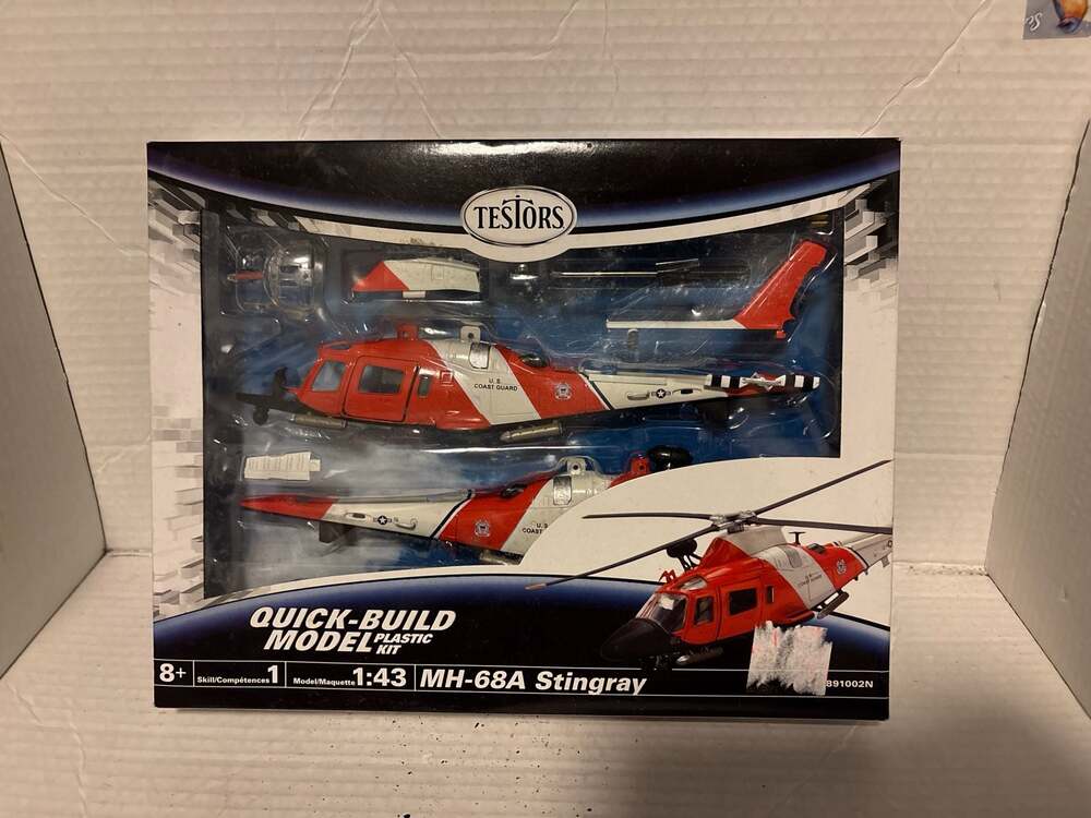 Testors Quick-Build Model Plastic Kit 1:43 MH-68A Stingray U.S. Coast Guard
